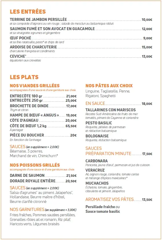 Menu_Restaurant Le Veracruz - Les Rivages de Beauval_Saint-Aignan_image_1