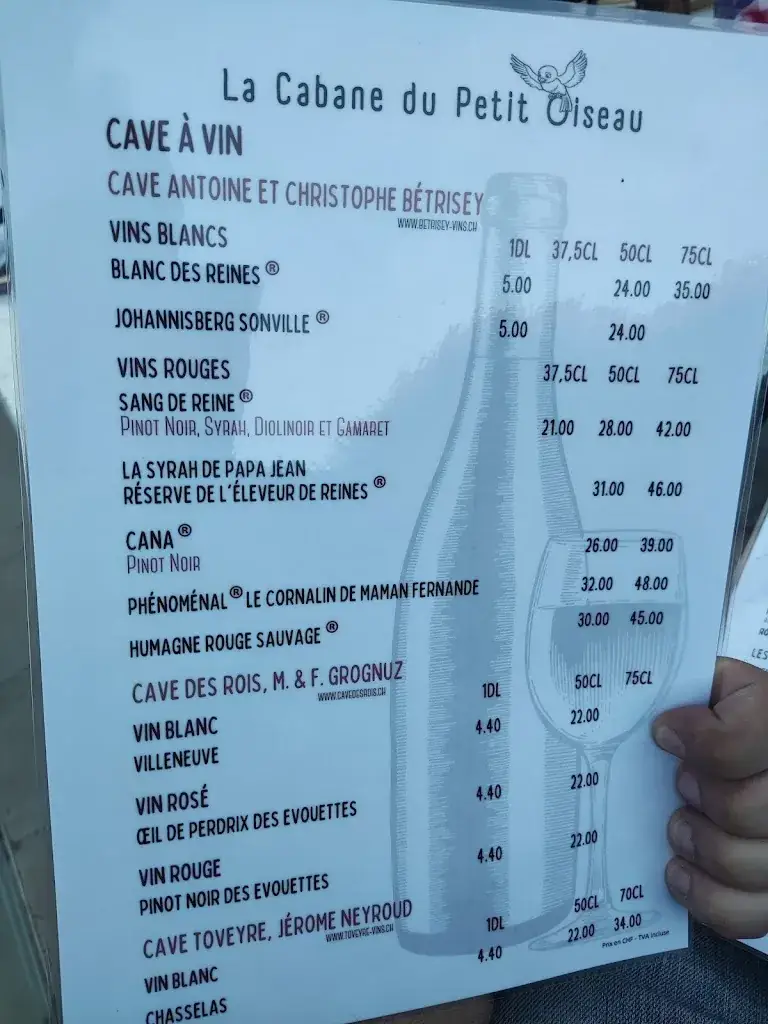 Menu_La Cabane du Petit Oiseau_Châtel-Saint-Denis_image_4