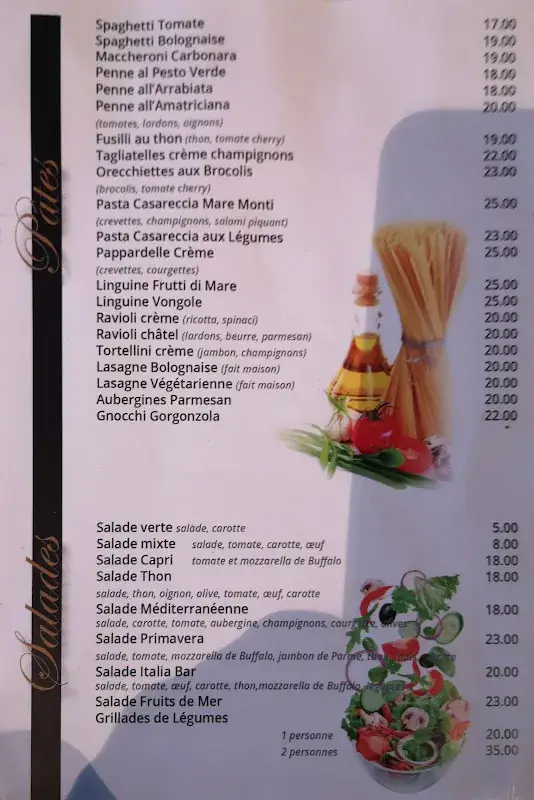 Menu_Restaurant Italia Bar_Châtel-Saint-Denis_image_1
