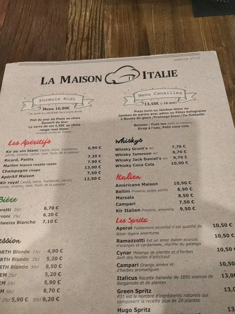 Menu_La Maison Italie_Nogent-le-Rotrou_image_3