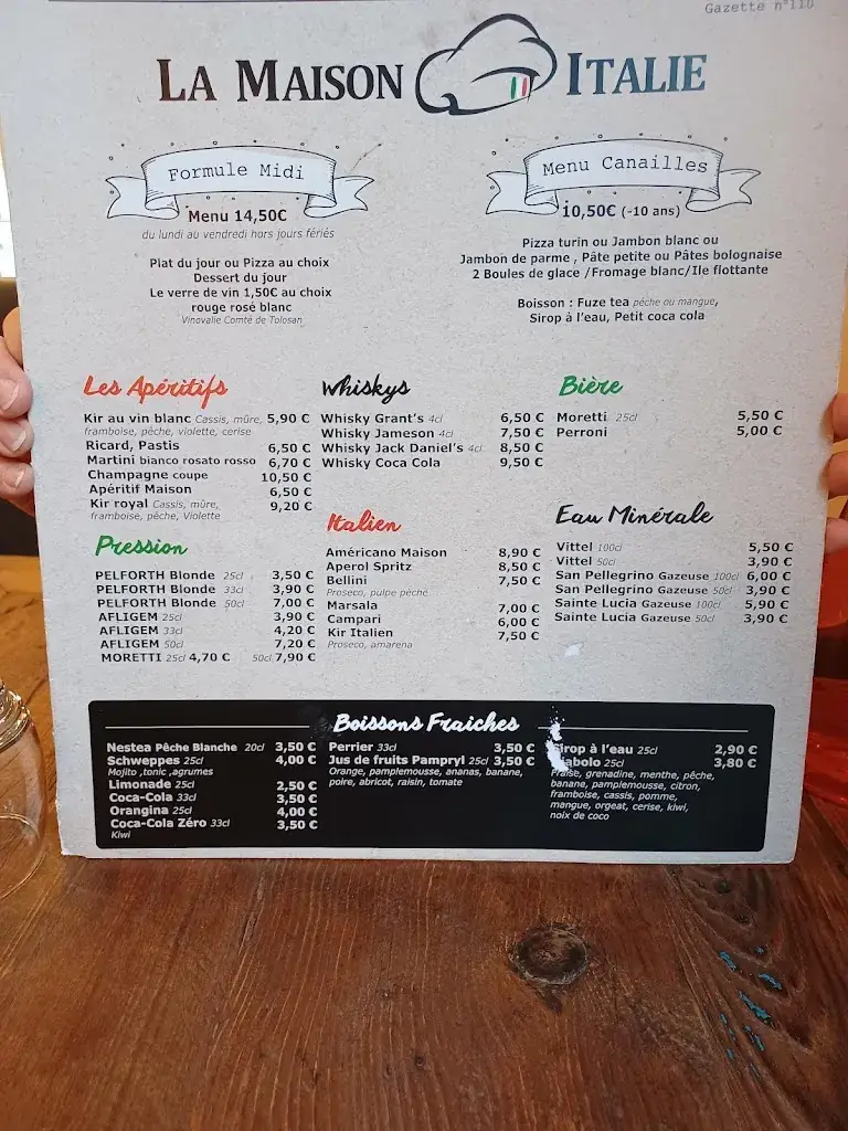 Menu_La Maison Italie_Nogent-le-Rotrou_image_4