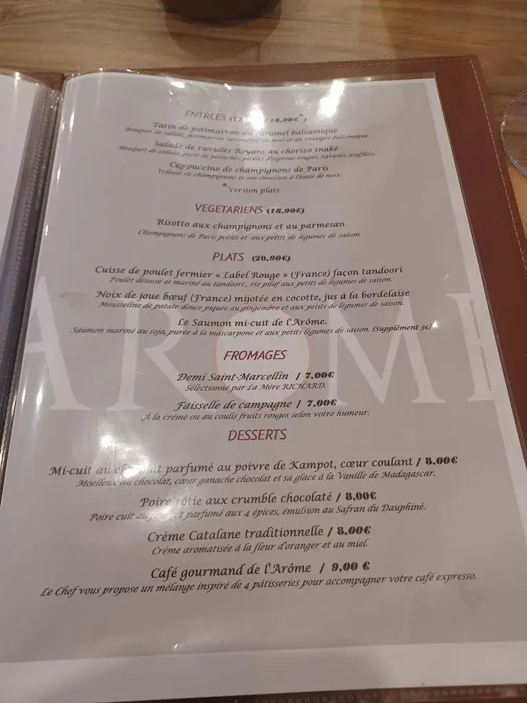 Menü_Restaurant l'Arôme_Caluire-et-Cuire_Bild_1