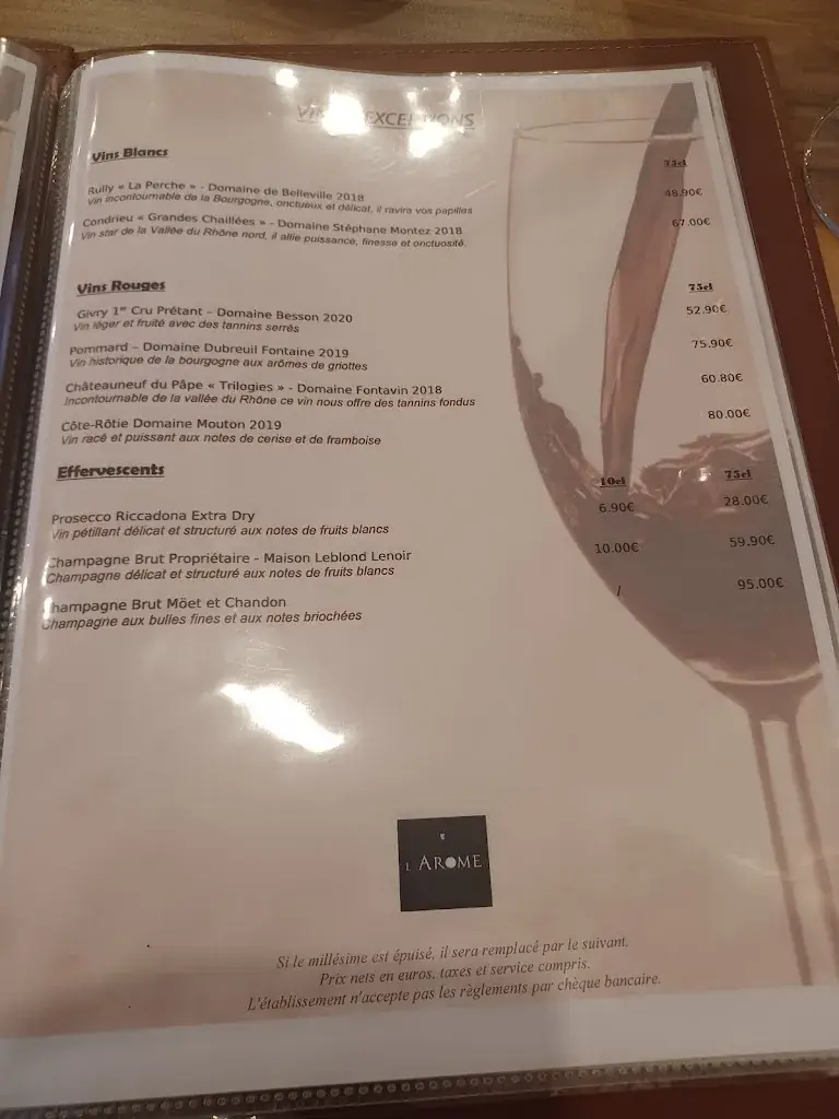 Menü_Restaurant l'Arôme_Caluire-et-Cuire_Bild_4