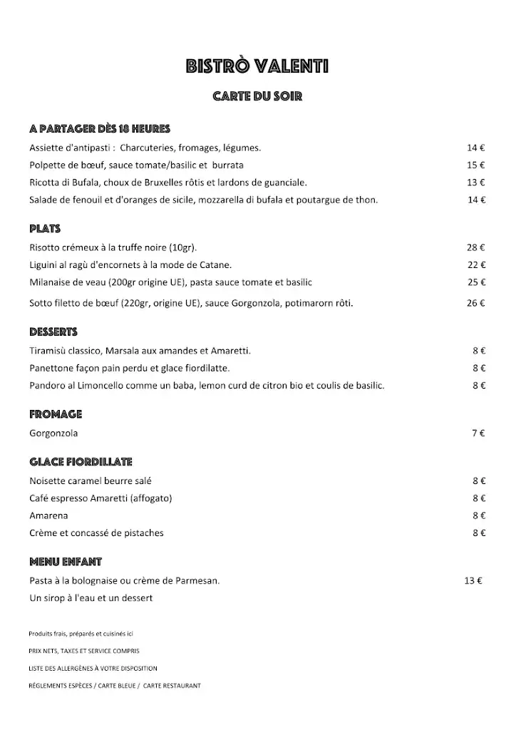Menu_Bistrò Valenti_Caluire-et-Cuire_image_1