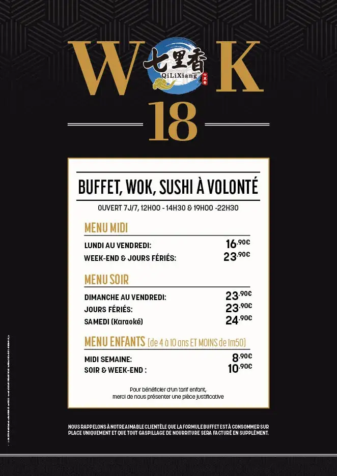 Menu_Wok 18 St Doulchard Buffet asiatique Et Grillade à volonté_Saint-Doulchard_image_2