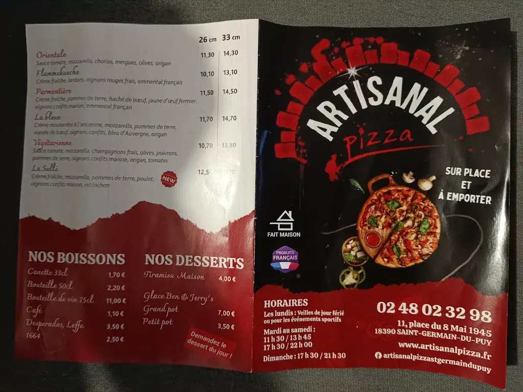 Menu_Artisanal Pizza🍕_Saint-Germain-du-Puy_image_2