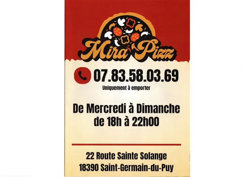 Mira Pizz restaurant à Saint-Germain-du-Puy