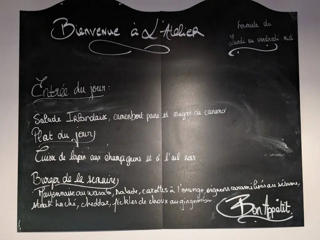 Menu_L ' ATELIER_Saint-Épain_image_1