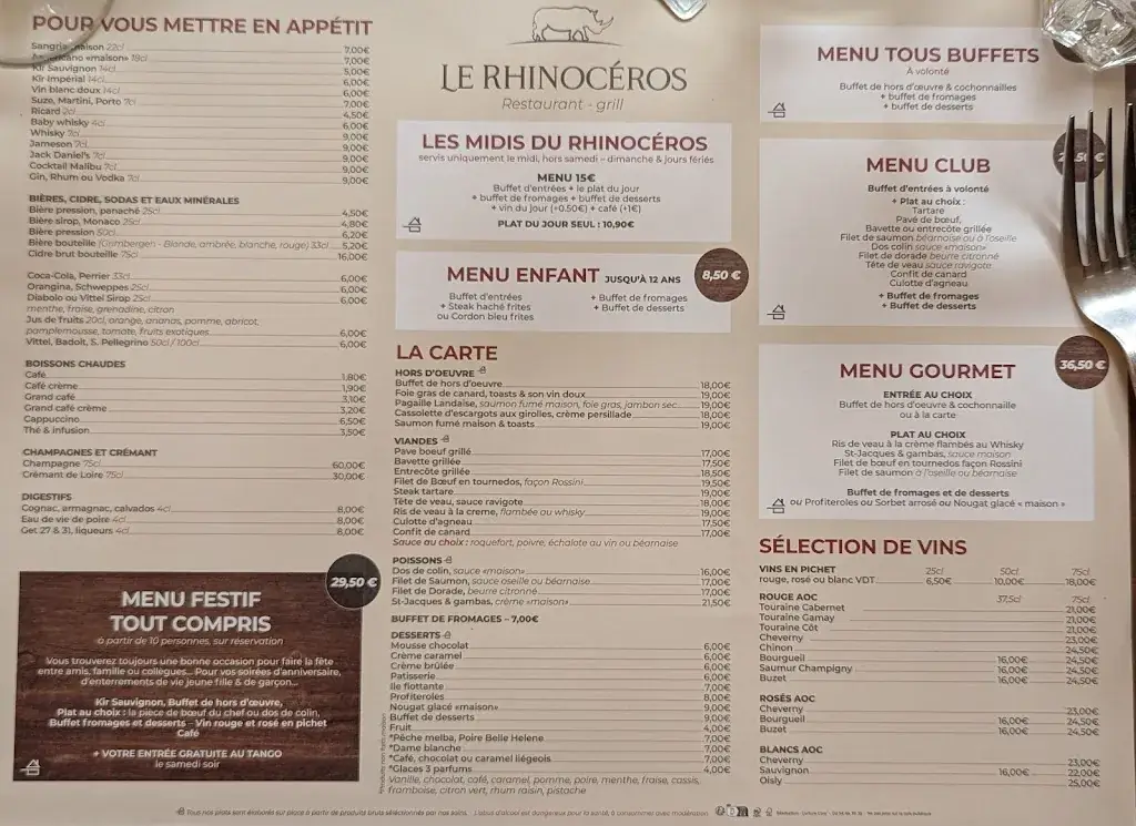 Menu_Le Rhinocéros_Saint-Laurent-Nouan_image_1