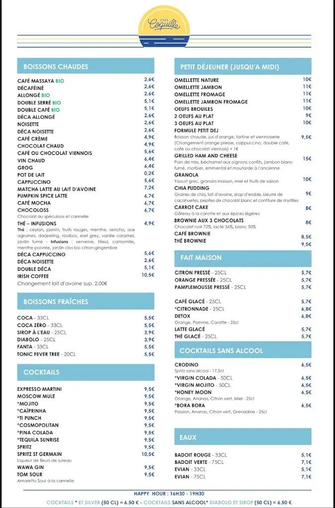 Menu_Chez Coquille_Paris_image_1