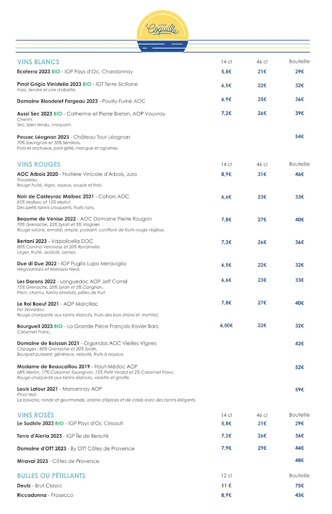 Menu_Chez Coquille_Paris_image_3