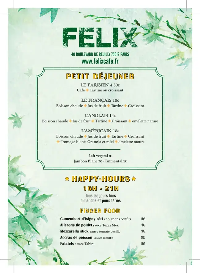 Menu_Félix Café_Paris_image_2