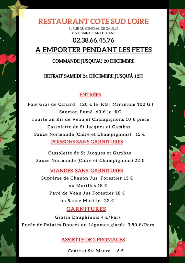 Menu_Côté Sud Loire_Saint-Jean-le-Blanc_image_4
