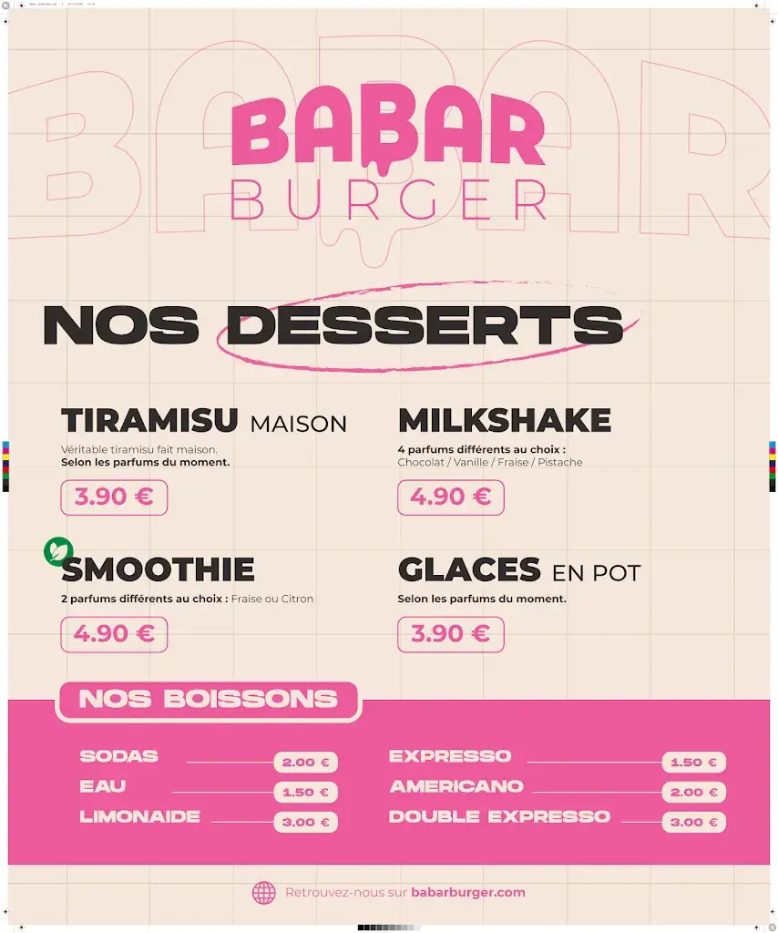 Menu_Babar Burger Orléans - Smash Burger_Saint-Jean-le-Blanc_imagen_2