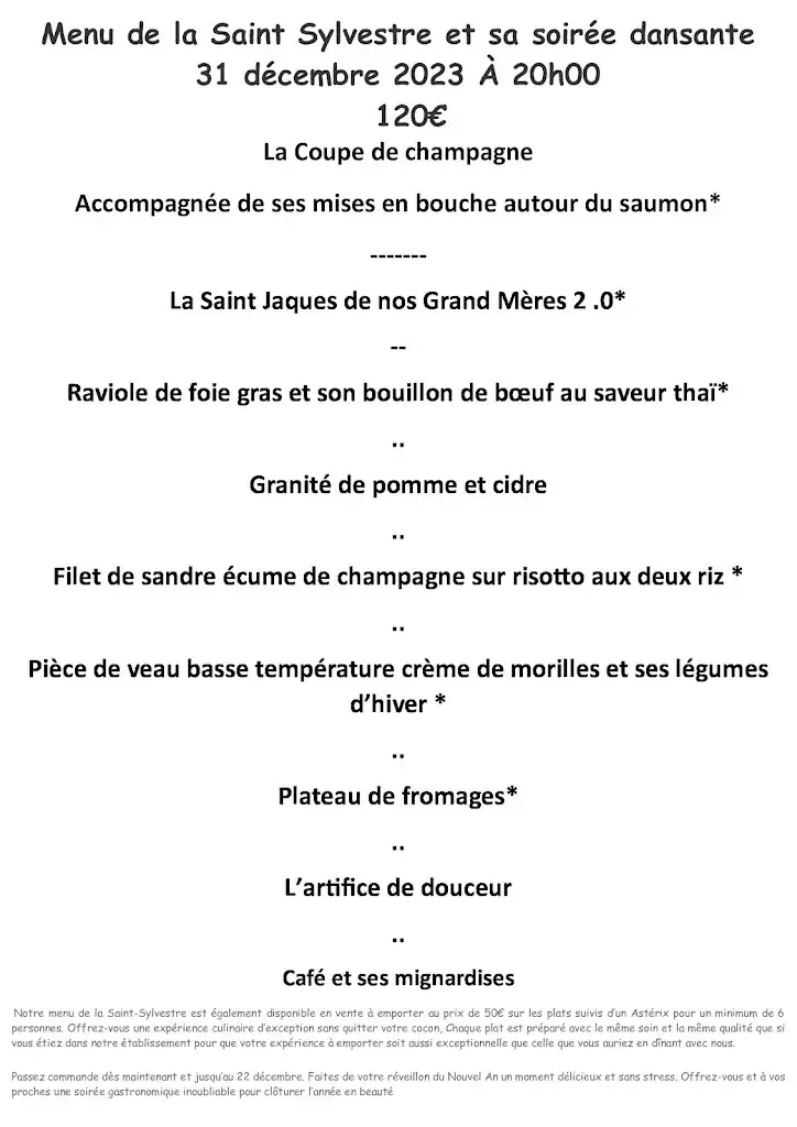 Menü_Restaurant Le Grand Cerf_Nonancourt_Bild_1