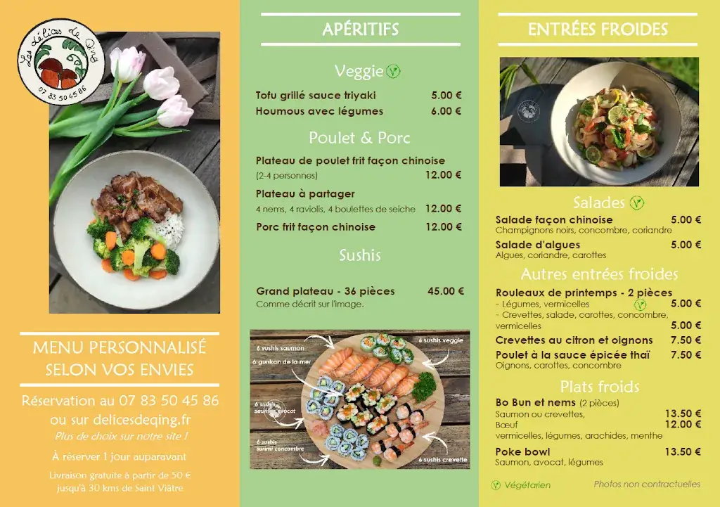 Menu_Les Délices de Qing_Saint-Viâtre_image_3