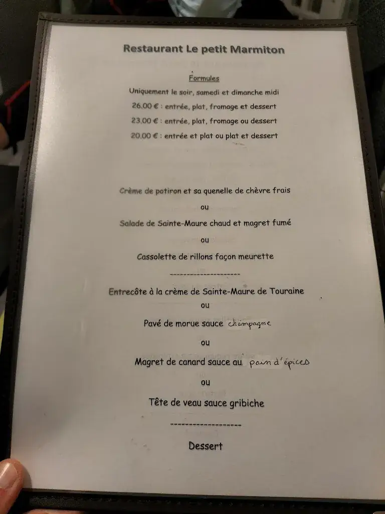 Menu_LE PETIT MARMITON_Sainte-Maure-de-Touraine_image_1