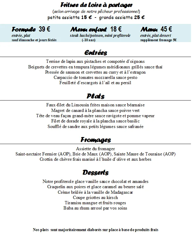 Menu_Restaurant de la Marine_Combleux_image_1