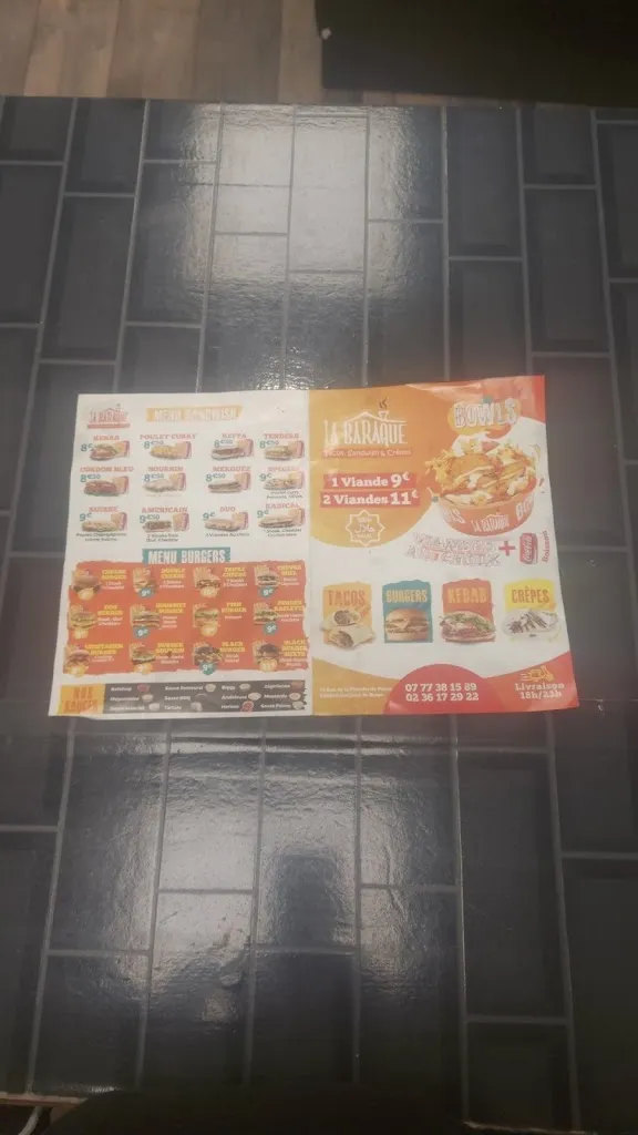 Menu_Restaurant la Baraque_Saint-Jean-de-Braye_image_2