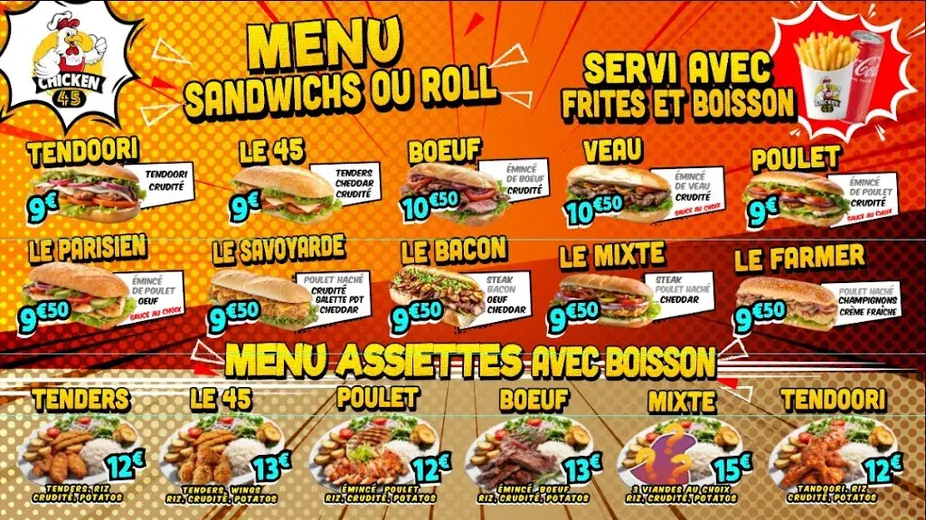 Menu_chicken 45_Saint-Jean-de-Braye_image_1