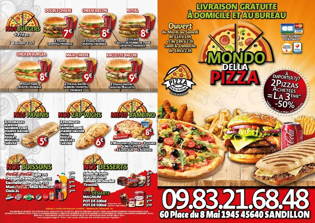 Menu_MONDO DELLA PIZZA Sandillon_Sandillon_image_2