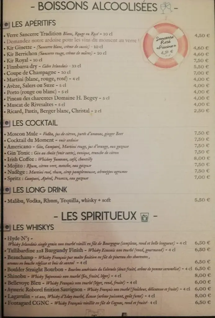 Menu_La Taverne du Connétable_Sancerre_image_4