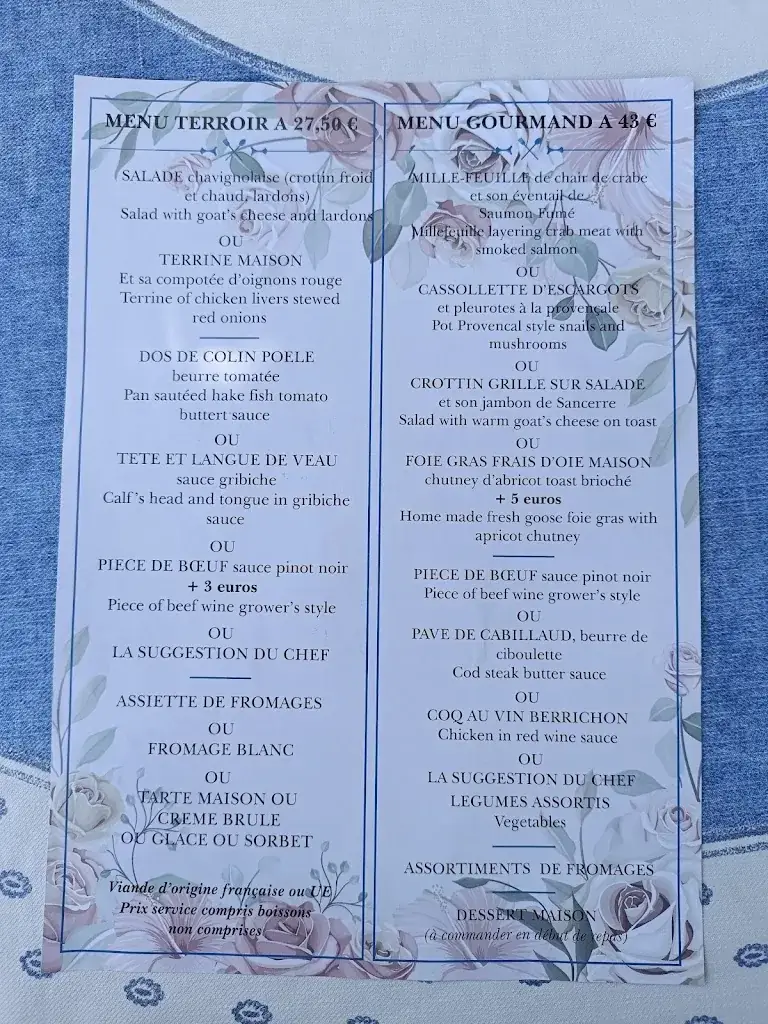 Menü_Le Bord De Loire_Saint-Satur_Bild_1