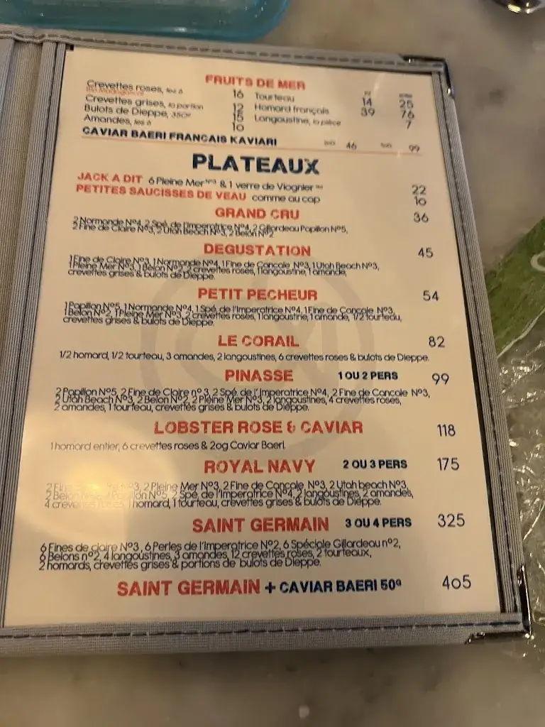 Menu_Huguette, Bistro de la mer_Paris_image_4