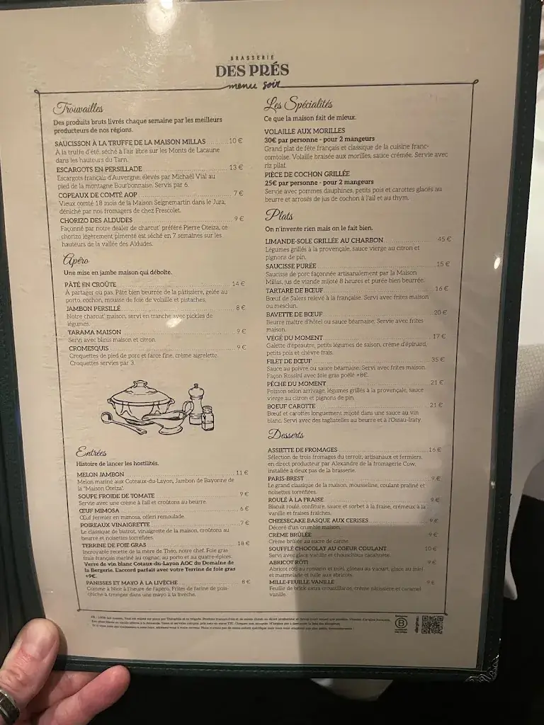 Menu_Brasserie des Prés_Paris_image_2