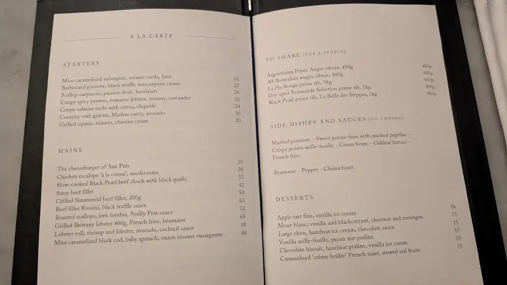 Menu_Aux Prés Cyril Lignac_Paris_image_4