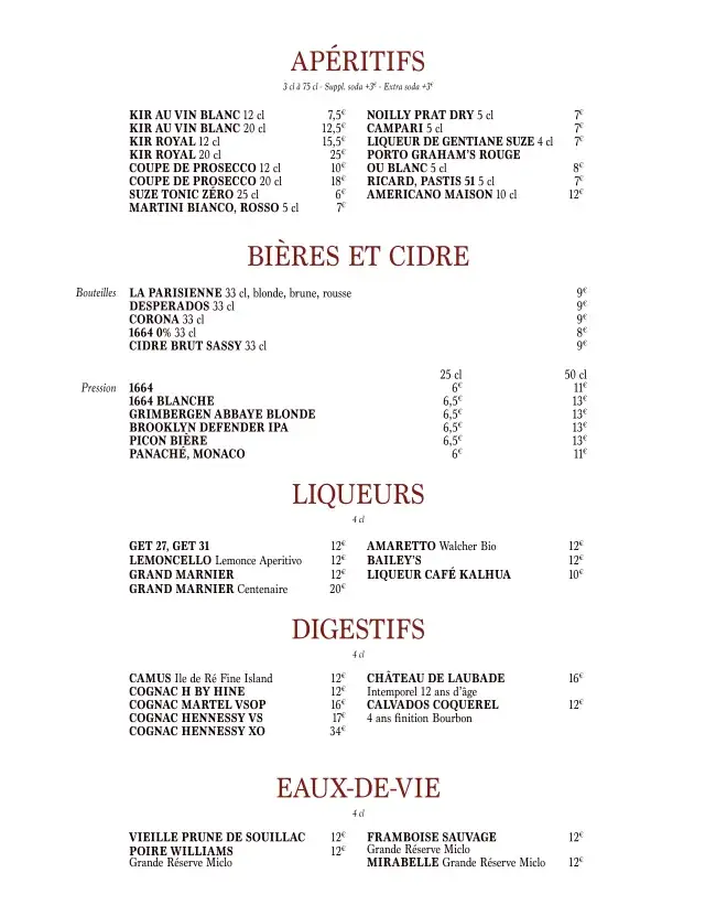 Menu_Le Chai - Saint Germain_Paris_image_1
