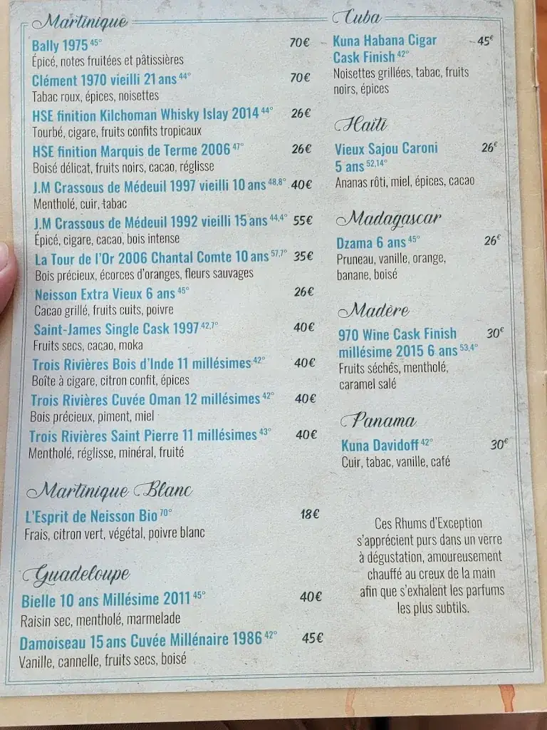 Menu_La Rhumerie_Paris_image_2