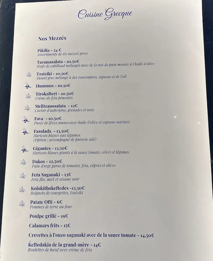 Menu_L'ouzeri Paris Odéon_Paris_image_2