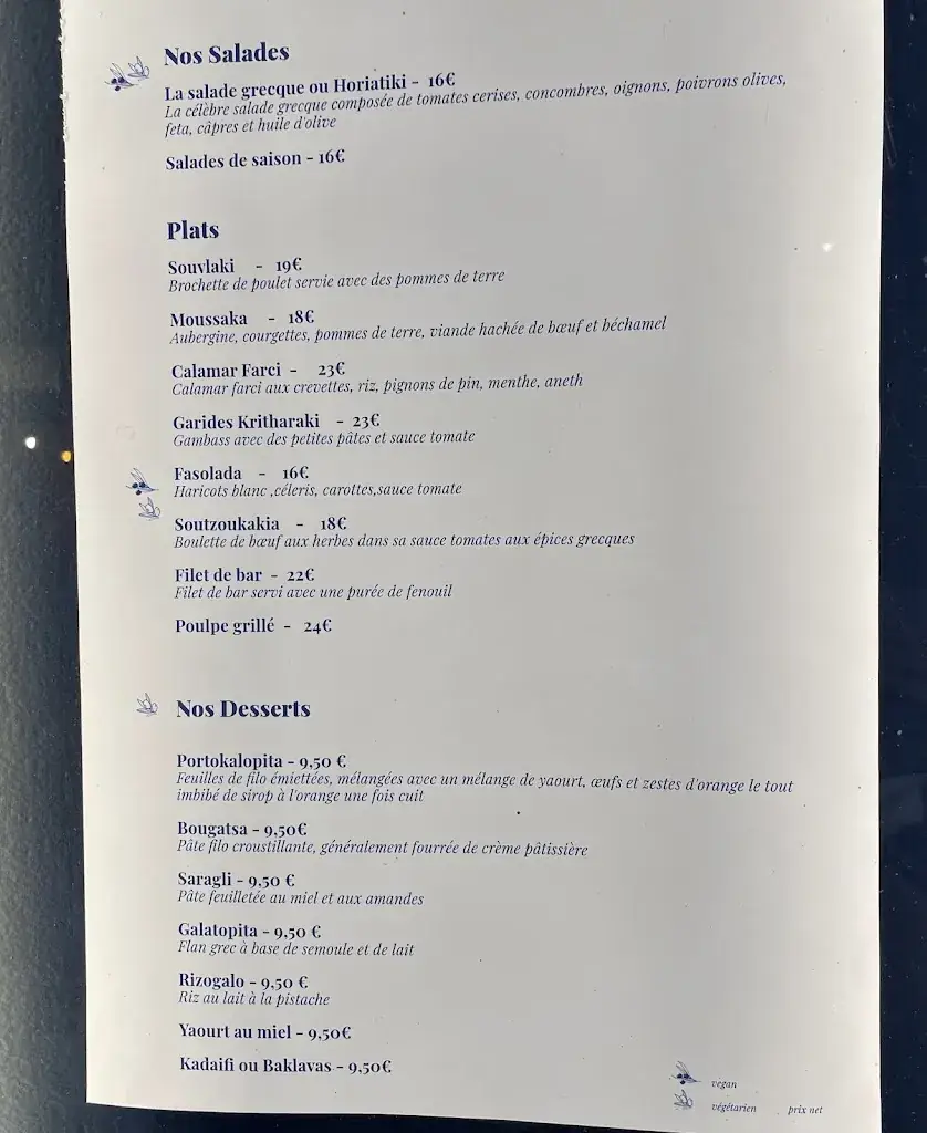 Menu_L'ouzeri Paris Odéon_Paris_image_3