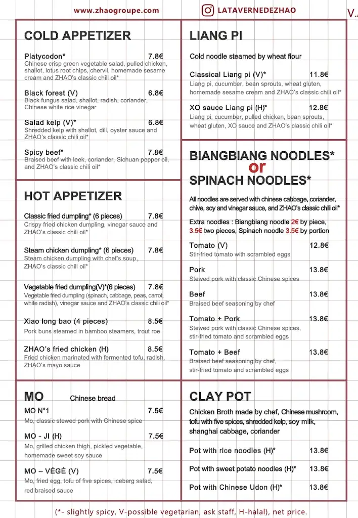 Menu_La Taverne de Zhao_Paris_image_4