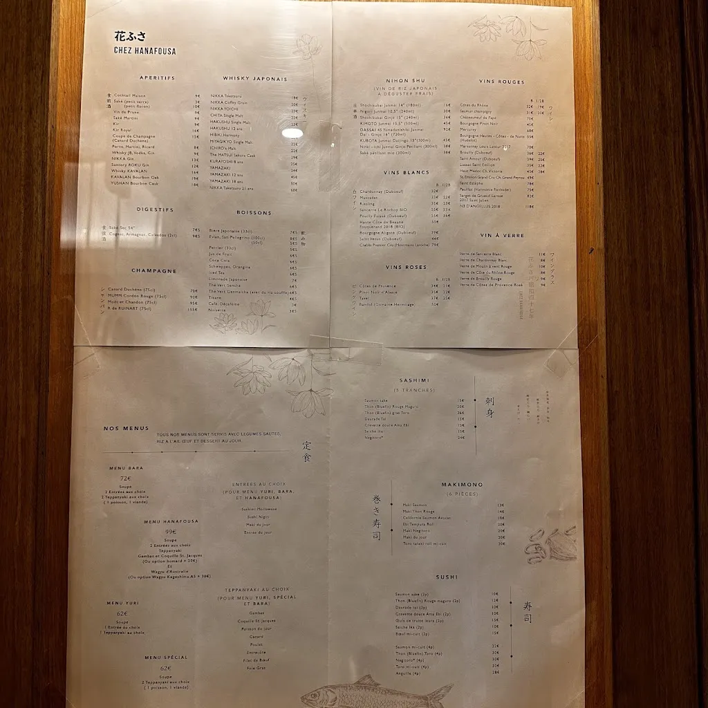Menu_Chez Hanafousa_Paris_image_1