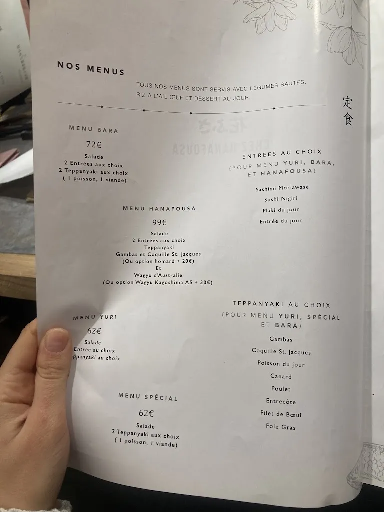 Menu_Chez Hanafousa_Paris_image_2