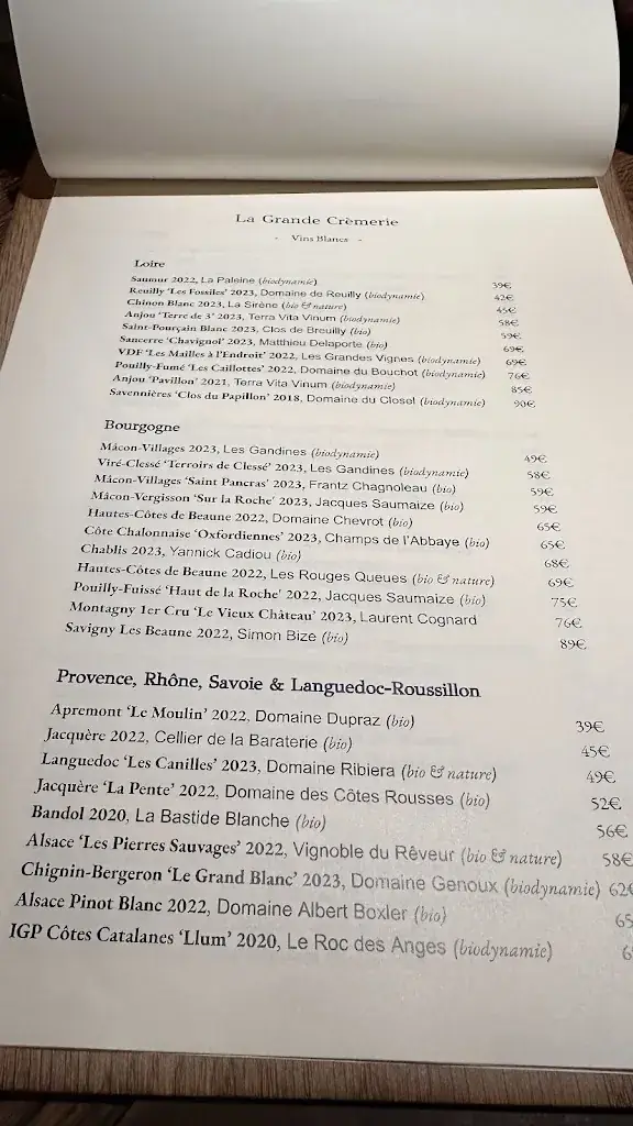 Menu_La Grande Crèmerie_Paris_image_1