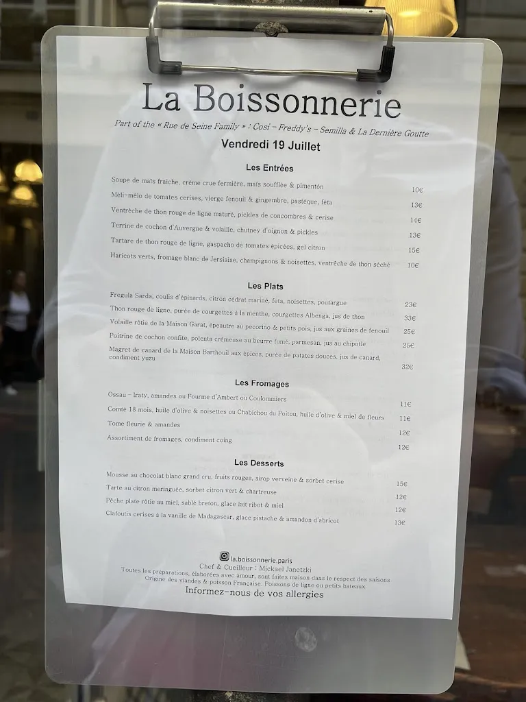 Menu_La Boissonnerie_Paris_immagine_1