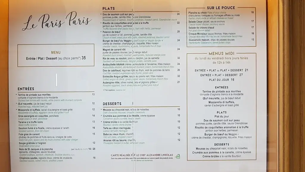 Menu_Le Paris Paris_Paris_image_1
