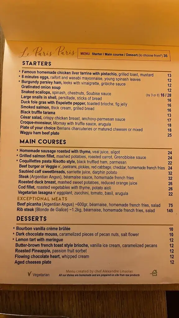 Menu_Le Paris Paris_Paris_image_2