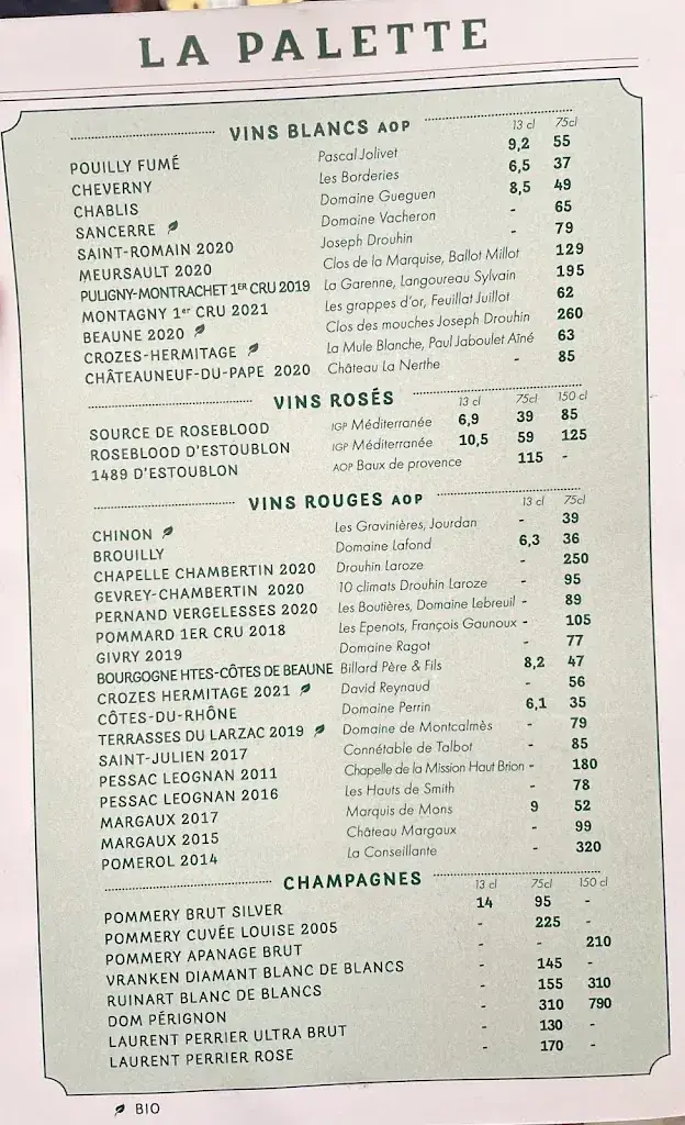 Menu_La Palette_Paris_image_3