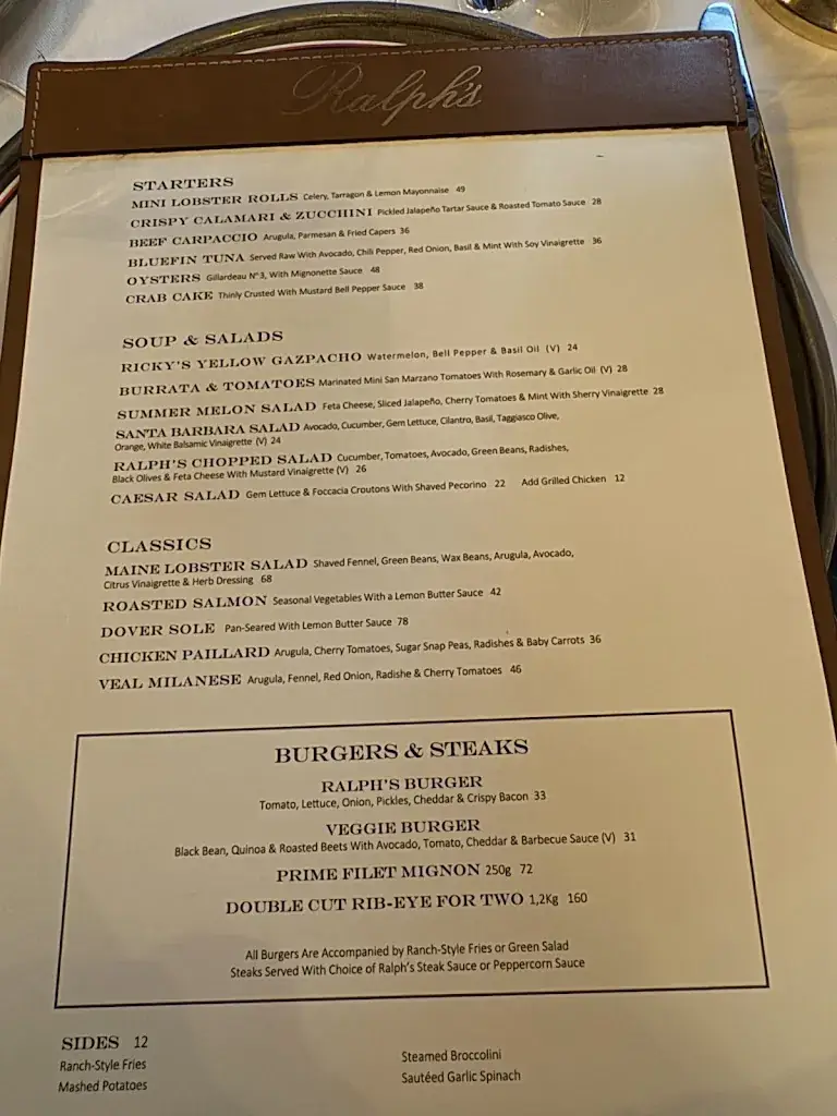 Menu_Ralph's Restaurant_Paris_image_1