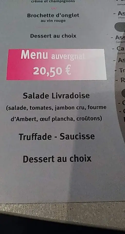 Menu_Brasserie Le Bon Coin_Ambert_image_1