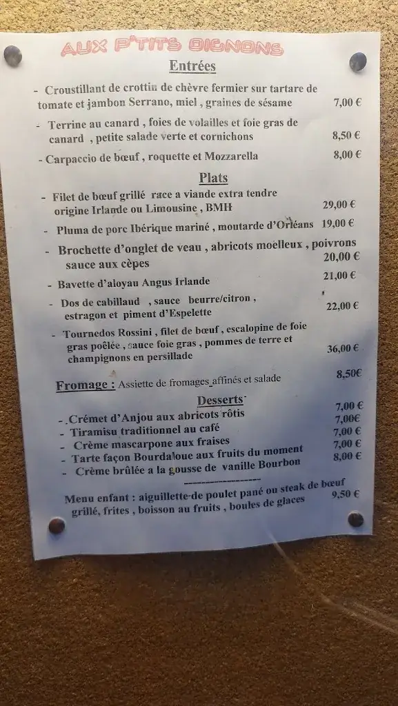 Menu_Aux P'tits Oignons_Sully-sur-Loire_image_1