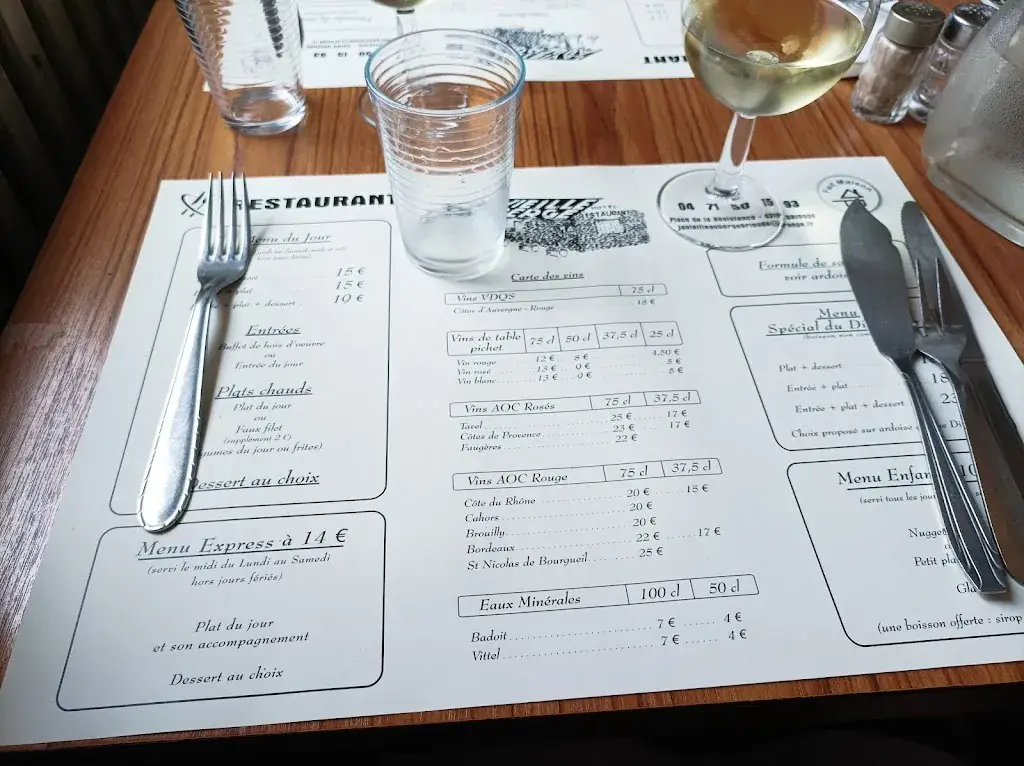 Menu_Restaurant La Vieille Auberge_Brioude_imagen_1