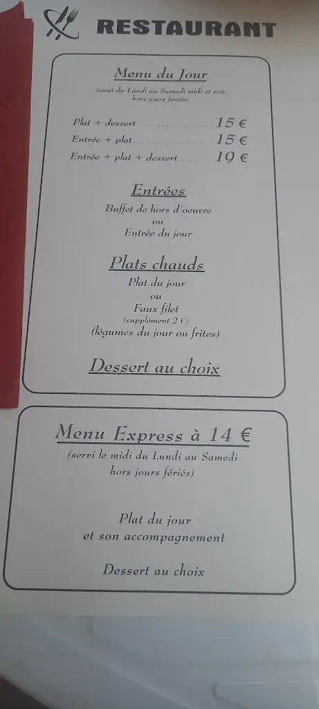 Menu_Restaurant La Vieille Auberge_Brioude_imagen_2