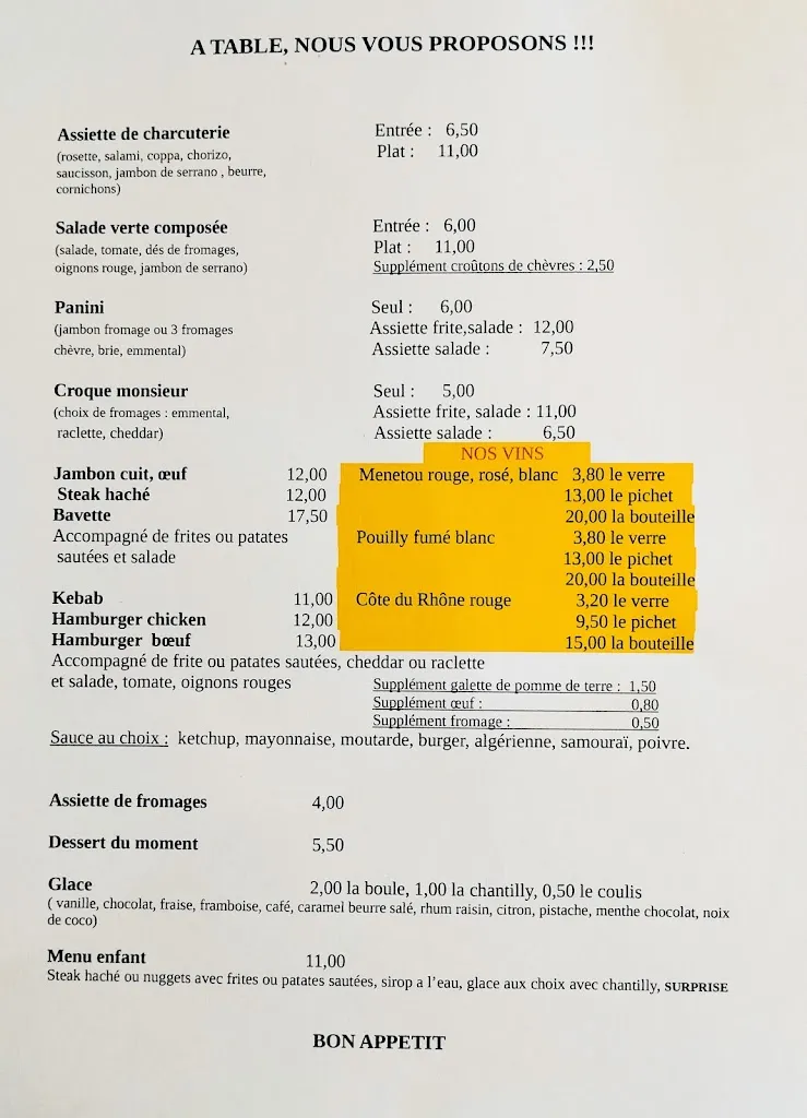 Menu_Le Relais Saint Georges_Sancoins_immagine_1