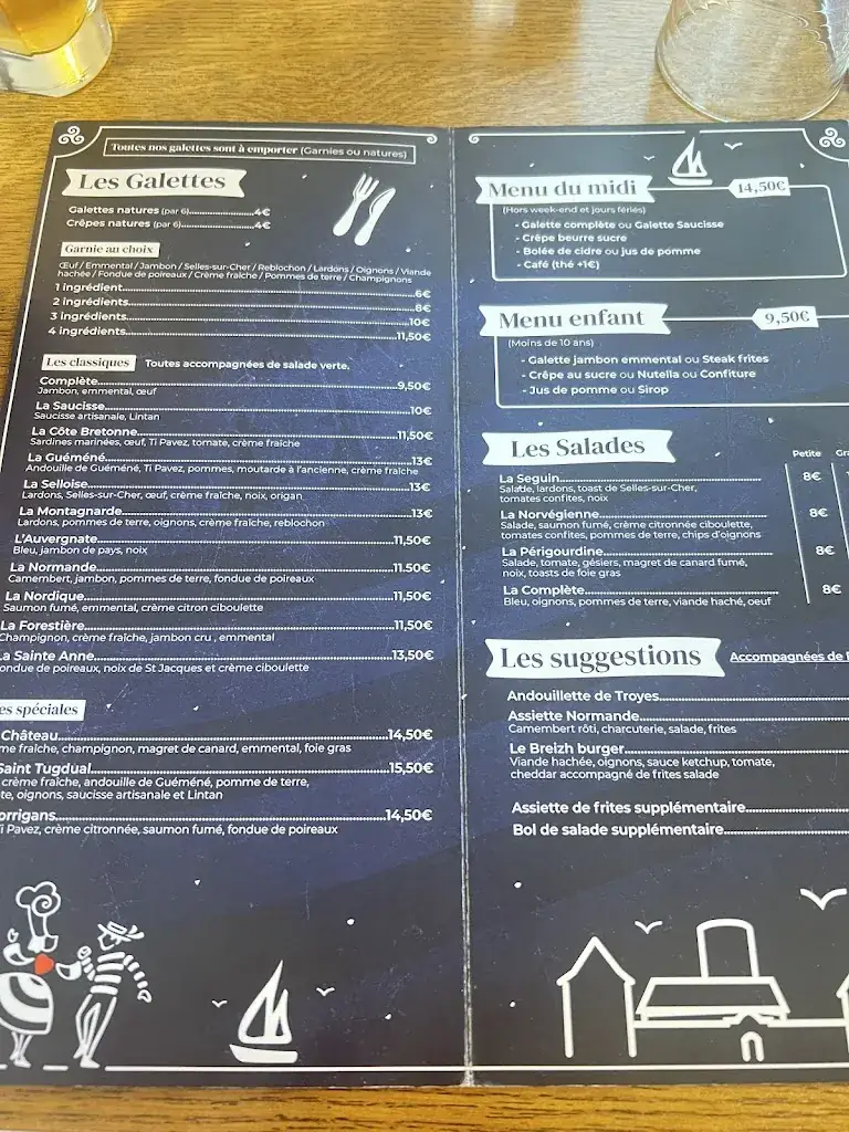 Menü_Crêperie du Château_Selles-sur-Cher_Bild_1