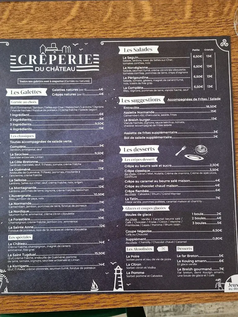 Menü_Crêperie du Château_Selles-sur-Cher_Bild_2